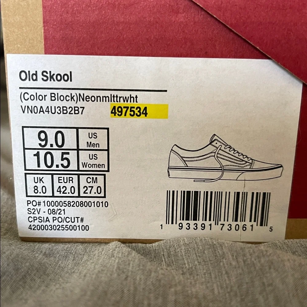 Vans Old Skool 'Color Block' Neonmlttrwht - Picture 6 of 9